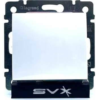 vypínač LEGRAND Valena tlačítko č.1/0 bílá 71x71x37mm