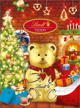 Čokoláda Lindt Teddy adventní kalendář 172 g