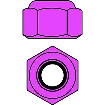 RC vybavení Team Corally Hliníkové Nylon STOPmatky M2 - fialová - 10 ks. - expresní doprava