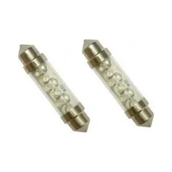 Autožárovka LED žárovka 2ks 12V 10W SV,sufit 10x41mm 9xLEDčervená 12669