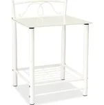 Noční stolek BREVICAULE, bílý + vyzvednutí ZDARMA