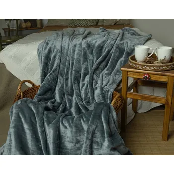 deka Polášek Holešov Deka MIKROFLANEL tmavě šedá č.131 Šedá 100% polyester 150x200