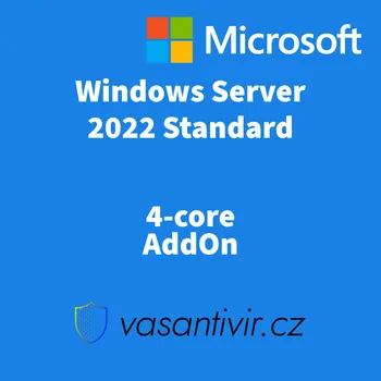 Operační systém Windows Server 2022 Standard 4-core AddOn, nová PY-WAS52RA