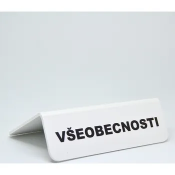 Zarážka na knihu Rozřaďovač s nápisem - VŠEOBECNOSTI