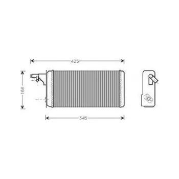 Výměník tepla Radiátor topení pro IVECO Daily 9593