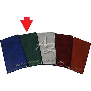 Vizitkář vizitkář 4řadý/80vizitek, PVC, Mramor, Zelený