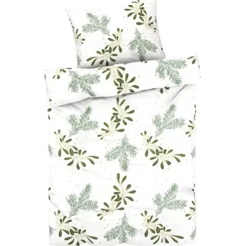 Povlečení KSTL 2-dílné ložní povlečení z jemného flanelu, 140 x 200 cm, 70 x 90 cm bílá