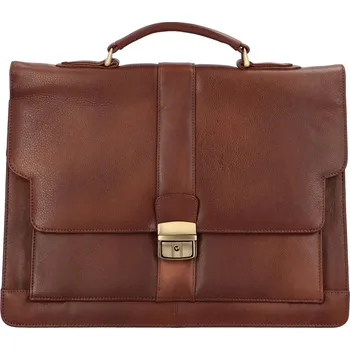 Pánská aktovka Pánská kožená aktovka koňakově hnědá - Tomas Cerlos koňak