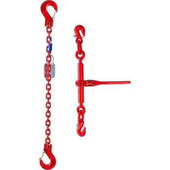 Příslušenství pro stavební techniku SVX Kotevní řetěz dvoudílný (4000kg, 8mm, 4m) 4000kg, 8mm, 4m červena