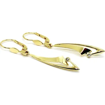 Náušnice Zlatokov Zlaté visací dlouhé náušnice