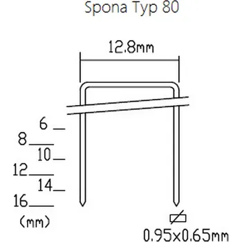 Příslušenství ke kompresoru INAIRCOM Spona Typ 80/10 - 18 000ks