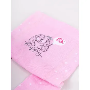 YO Punčocháče punčocháčky punčošky RAB0003G růžové s pejskem velikost oblečení - děti: 92/98