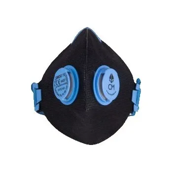 respirátor Procera ANTISMOGOVÁ FILTRAČNÍ POLOMASKA SMOG 1U FFP2 - ČERNO MODRÉ