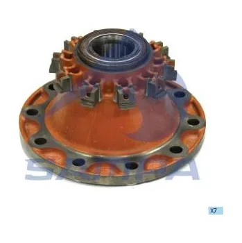 Náboj kola DAF 105XF přední kompletní (včetně ložisek FAG a uchycení) 15656