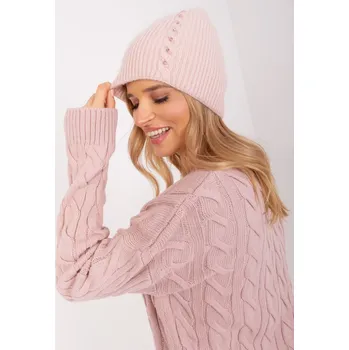 Čepice Čepice s korálky Wool Fashion Italia růžová EU velikost: Univerzální