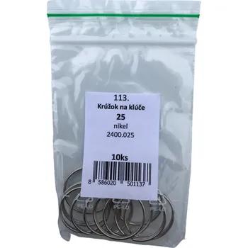 SVX Kroužek na klíče Ni - blistr 113 25mm č113