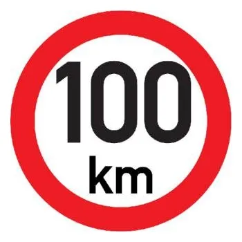Označení rychlosti 100km, reflexní malé (pr.150mm) 12539