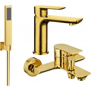 Vodovodní baterie Mexen Alfa R02 vanová sada, zlatá - 745703R02-50 Bateriové soupravy