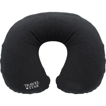 Cestovní polštářek Travelstar nafukovací cestovní polštář - černý