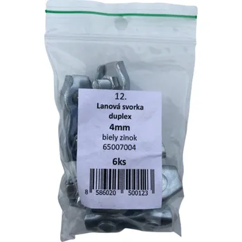 SVX Lanová svorka DUPLEX pozinkovaná - blistr 12 4mm č12