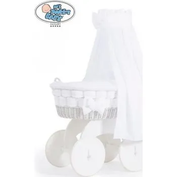 Kolébka pro miminko My sweet baby luxury Proutěný koš s nebesy bílý > varianta BLANCA bílá 2022