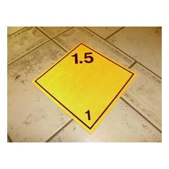 Samolepky ADR, 25x25cm "Výbušné látky a předměty, podtřídy 1.5" 11739B