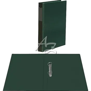 pořadač 2kroužek A4/20mm, PVC, potažený fólií, Zelený