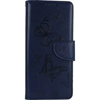 Pouzdro na mobilní telefon Pouzdro Xiaomi Redmi 12C knížkové Butterfly modré tmavé (kryt neboli obal na Xiaomi Redmi 12C)