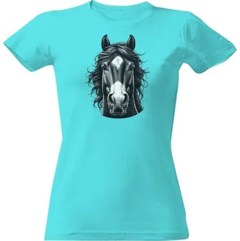 Dámské tričko Tričko s potiskem Hlava koně dámské