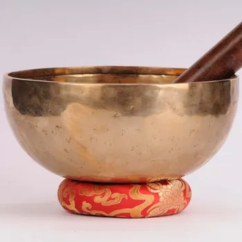 Tibetská mísa 1690 g - průměr 23,5 cm, ručně tepaná, tón C, s paličkou a podložkou v ceně