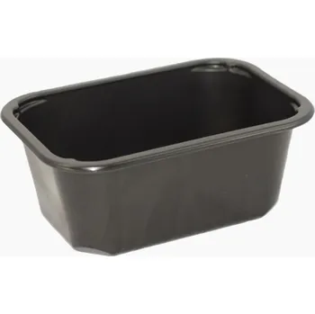 Jednorázové nádobí ECOFOL Zatavovací miska na polévku černá, PP 160x112x66 mm 500 ml (32 ks)