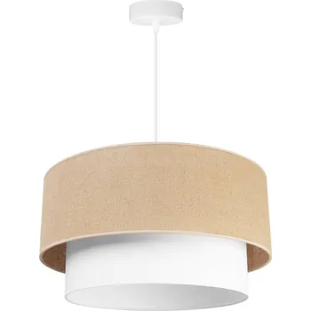 Závěsné svítidlo Juta, 1x jutové/bílé textilní stínítko, (výběr ze 2 barev konstrukce), tb