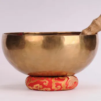 Tibetská mísa 1760 g - průměr 24 cm, ručně tepaná, tón B, s paličkou a podložkou v ceně