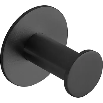 Držák na ručník Sapho X-ROUND samolepící háček, černá mat, XR219B