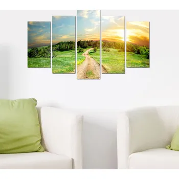 Obraz ASIR Obraz na MDF 5ks CESTA 20 x 60 cm (1) 20 x 50 cm (2) 20 x 40 cm (2)