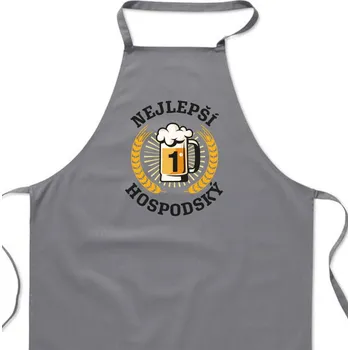 Kuchyňská zástěra Zástěra šedá - Nejlepší hospodský