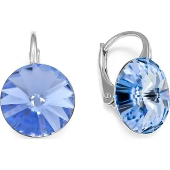 Náušnice Náušnice modré Rivoli se Swarovski Elements Sweet Candy K112212LS Light Sapphire 12 mm