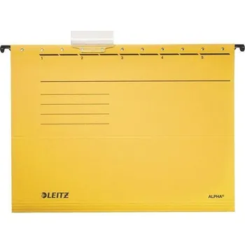 Závěsné desky "ALPHA®" typu V, žlutá, A4, karton, LEITZ