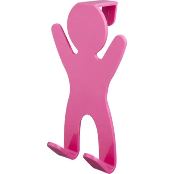 BISK Erga City, dvojitý háček na dveře k zavěšení, růžová, ERG-06652