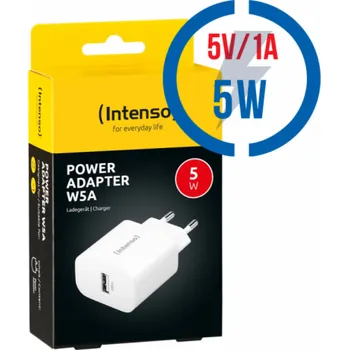 Mobilní telefon Intenso Power Adapter W5A white 1x USB-A 5W