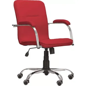 Jídelní židle LUKA židle lékařská čalouněná, koženka červená