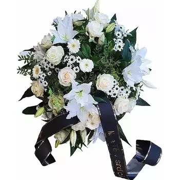 Smuteční dekorace Květiny Expres Smuteční kytice Bílý sen