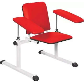 Křeslo OZC - 07 židle odběrová se 2 područkami, červená č.11