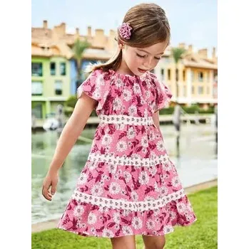 Dívčí šaty Dívčí každodenní nabírané šaty Mayoral 3923-22 velikost 116