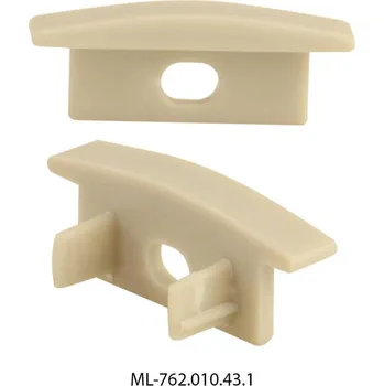 Stavební profil Koncovka s otvorem pro VO, šedá barva, 1 ks MCLED ML-762.010.43.1