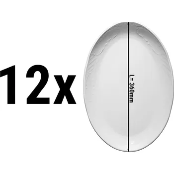 Talíř G.Gastro (12 Kusů) CLASICO - Talíř ovál - Ø 36 cm