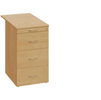 Zásuvkový kontejner EKC 2 - 81 kontejner přístavný, 4-zásuvkový, deska 25 mm, centrální zámek, tužkovnice, javor horský