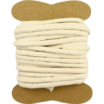 Pro Háčkování Bavlněná šňůra/knot 4 mm, režná 5 m