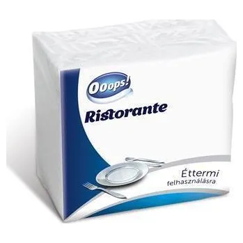 Papírový ubrousek OOOPS Ubrousky pro restaurace "Ooops", bílá, 1vrstvé, 600 ks