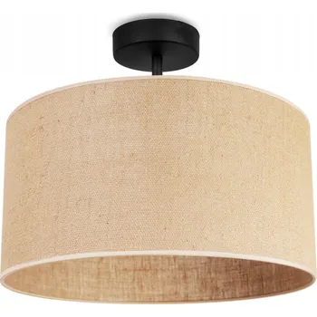 Stropní svítidlo Juta, 1x jutové stínítko, (výběr ze 2 barev konstrukce), (fi 40cm)